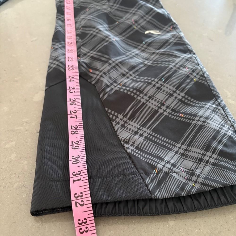 Kjus Womens Ski Snow Pants Plaid Check Belted 40(L) Dermizax EV Waterproof - Picture 6 of 14